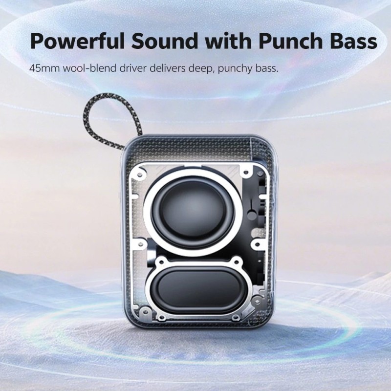 QCY Grey - SP2 - Pocket Size IP67 RGB BT Speaker Deep Punch Bass TWS Stereo Subwoofer 17h — Buy in Cyprus with Fast Delivery