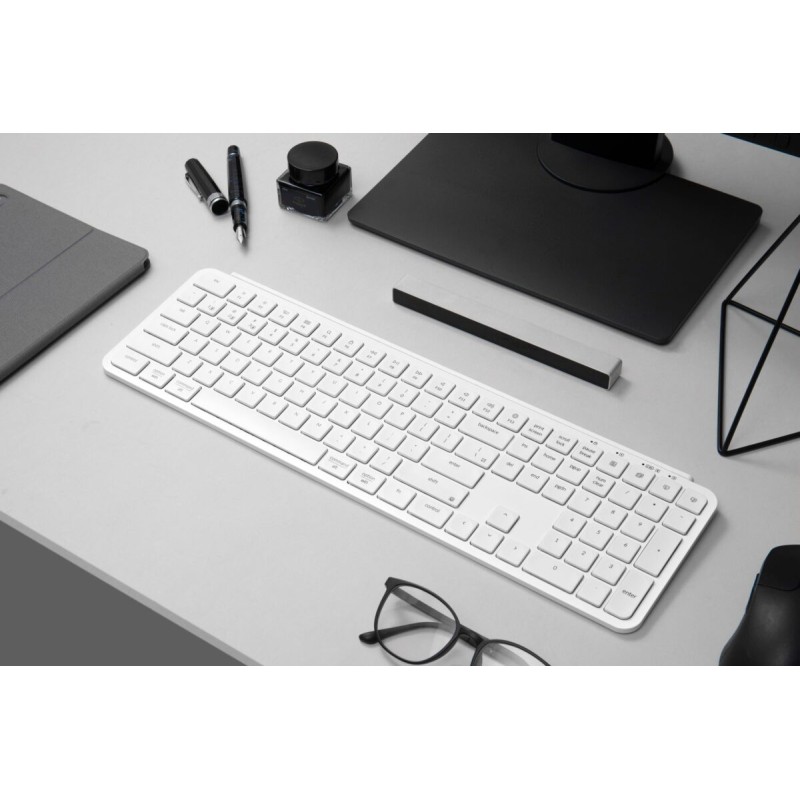 Keychron B6 Pro - B6P-K8 - Ultraslim Wireless BT Keyboard ZMK Online customization Ivory White 100% US