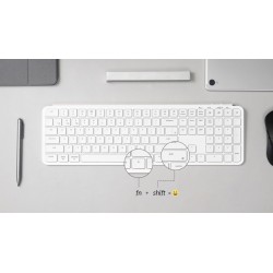 Keychron B6 Pro - B6P-K8 - Ultraslim Wireless BT Keyboard ZMK Online customization Ivory White 100% US