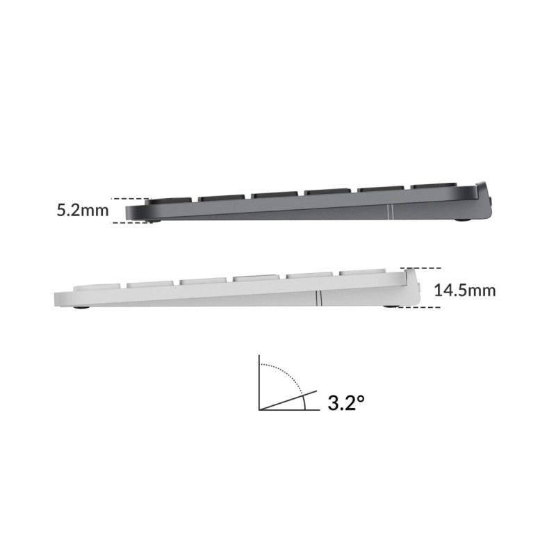 Keychron B6 Pro - B6P-K8 - Ultraslim Wireless BT Keyboard ZMK Online customization Ivory White 100% US