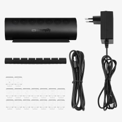 Streamplify HUB - CTRL 7 - 7x USB 3.0 Type A, RGB, 12V, EU Power Cable - Black — Buy in Cyprus with Fast Delivery