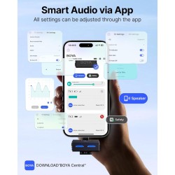 Type-C & 3.5mm AI-Powered Button Wireless Microphone - BOYALINK 3 - 2 TX + 1 RX No Case — Buy in Cyprus with Fast Delivery