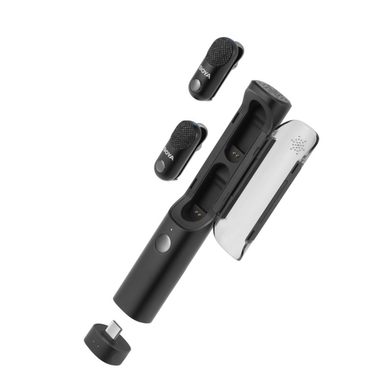 BOYA Magic - Type-C & 3.5mm Camera Receiver Wireless Microphone 2 TX + 2 RX + charging Case — Buy in Cyprus with Fast Delivery