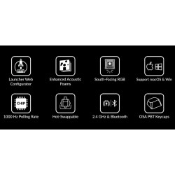 Keychron K10 Max - K10M-H1 - QMK Wireless Mechanical Keyboard Red Switch RGB 100% US Layout — Buy in Cyprus with Fast Delivery