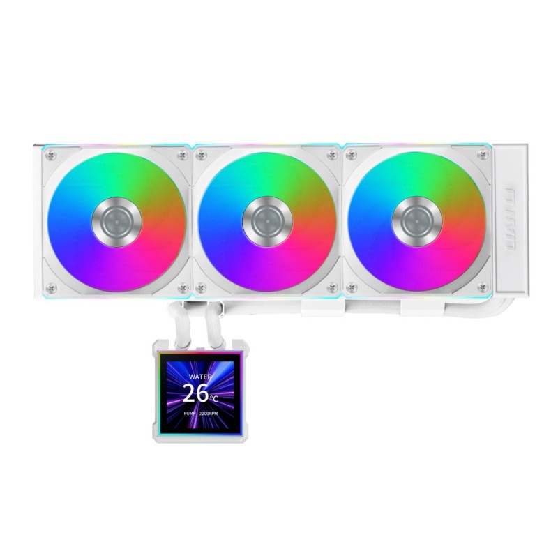 Lian Li Hydroshift II White - LCD-S 360CL - RGB AIO CPU Cooler - 3.4' Screen - 1851 1700, AM5 AM4