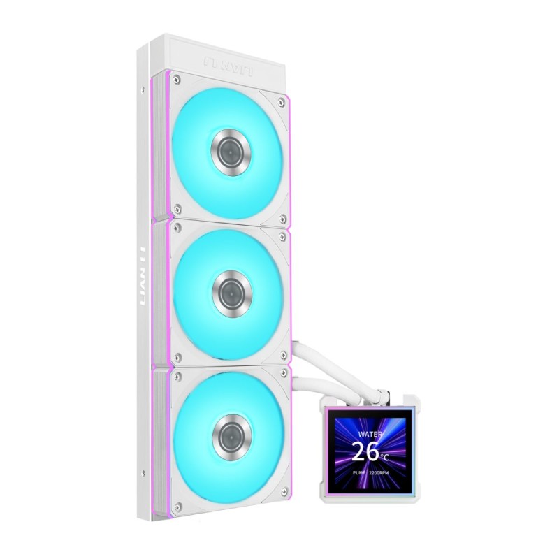 Lian Li Hydroshift II White - LCD-S 360CL - RGB AIO CPU Cooler - 3.4' Screen - 1851 1700, AM5 AM4