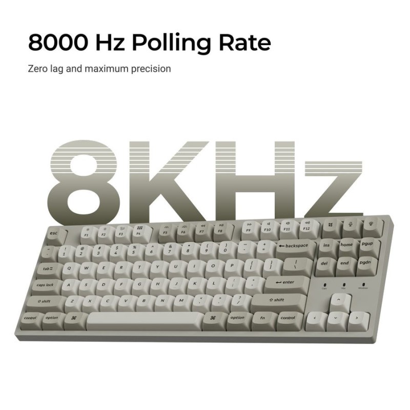 Keychron C1 Pro - C1PX-M3 - QMK VIA Mechanical Brown Sw. - 8K Polling Rate - Hot Swap - 80% US Retro RGB