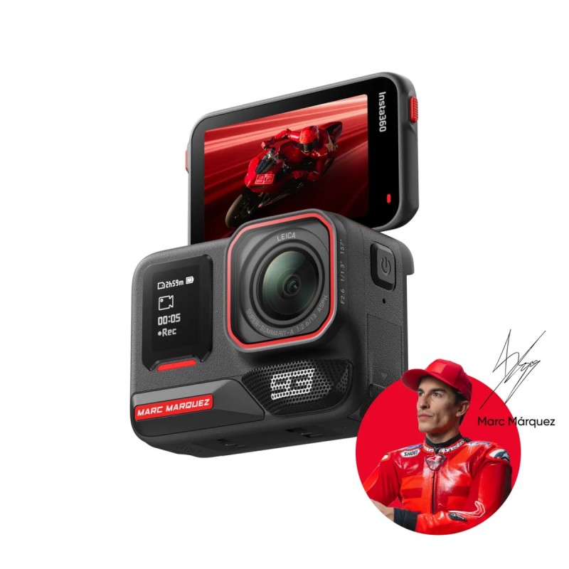 Insta360 Marc Marquez 93 - Ace Pro 2 - Dual Battery, 128GB MicroSD, Motorcycle Helmet Mount, Adhesive