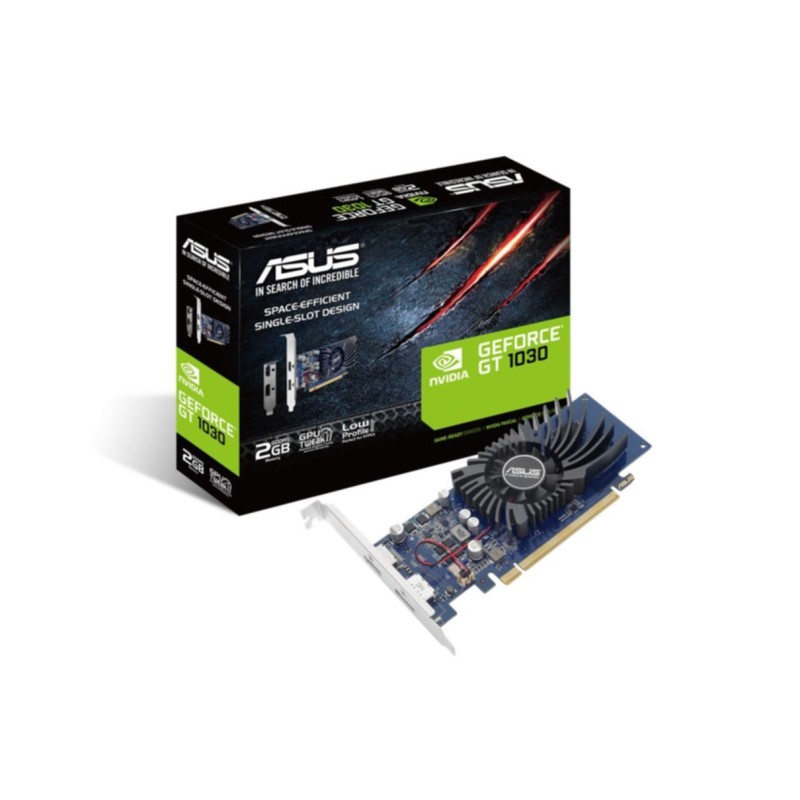 ASUS GeForce GT 1030 BRK - 2GB GDDR5, 1506 MHz Boost, Black/Blue, PCIe 3.0 — Buy in Cyprus with Fast Delivery