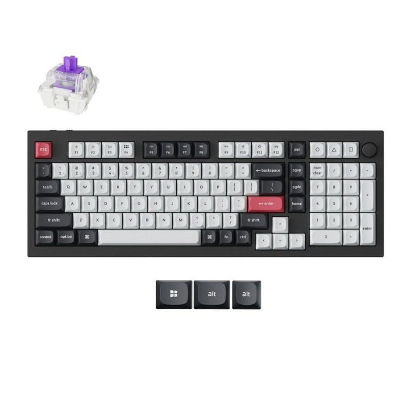 Keychron Q5 HE - Q5H-M1 - QMK Wireless Custom Hall Effect Keyboard Purple Switch 96% US Layout
