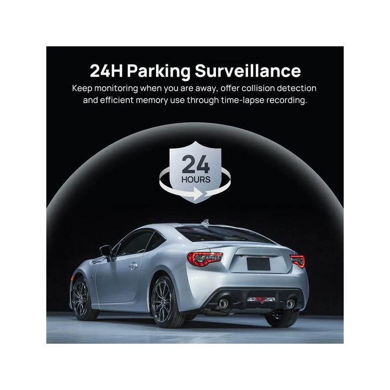 70mai Dash Cam - A510-1 - Front & Rear Dash Cam with Screen RC11 Rearview Cam - 1600p, 3k pic, Loop rec