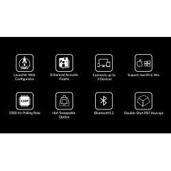 Keychron K8 V2 - K8X-H3 - QMK Wireless Mechanical Keyboard Brown Switch HotSwap RGB 80% US Layout