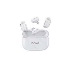 BOYA Mini iPhone Lightning & Type-C White - 2.4GHz 2mic Wireless Microphone with Charging Box