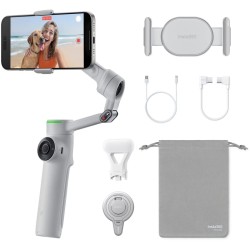 Insta360 Flow Creator Bundle - Flow 2 Pro - (Gray) A.I. Powered Gimbal Stabilizer for Smartphone