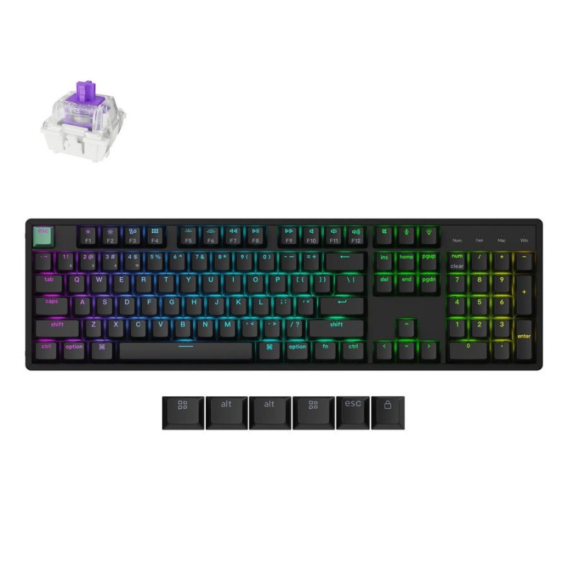 Keychron K10 HE - K10H-J1 - Shine-Through Wireless Magnetic Hall Effect RGB Keyboard 100% US Layout