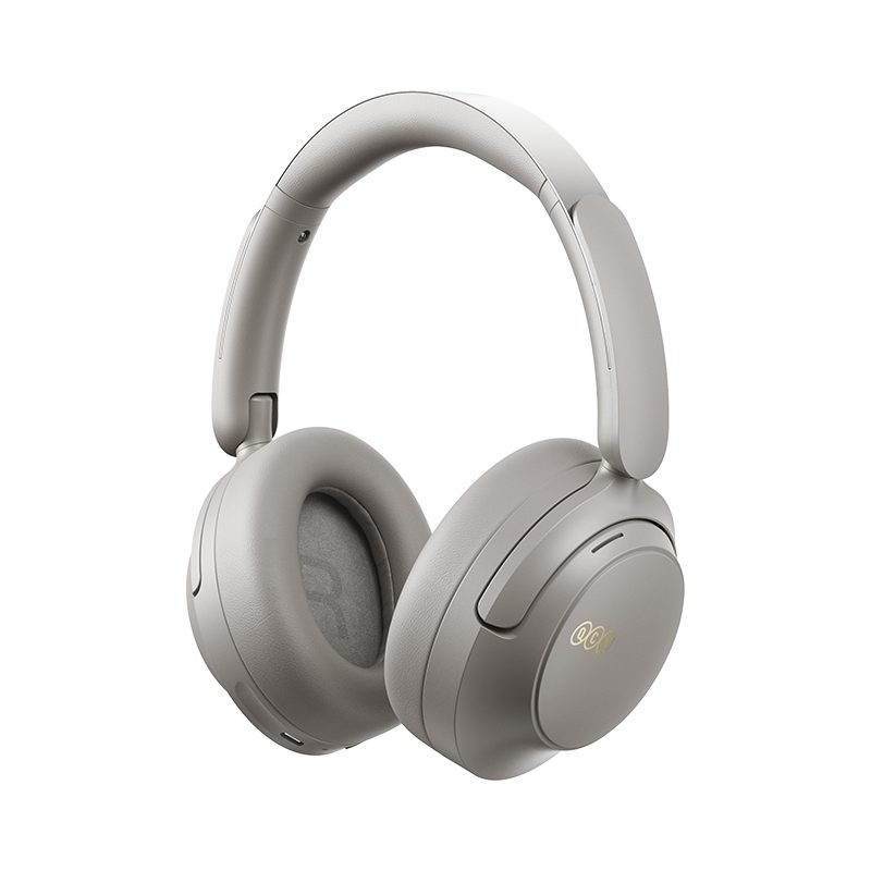 QCY Headphones Grey - H3S - Type-C & Bluetooth 6.0 ANC iOS Android Call Noise Cancelling Headset 102h