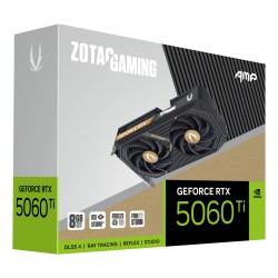 ZOTAC GeForce RTX 5060 Ti AMP - Black, 8GB GDDR7, 2632 MHz Boost, 2xDP+1xHDMI, 2-slot — Buy in Cyprus with Fast Delivery
