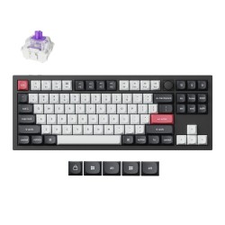 Keychron Q3 HE - Q3H-M1 - QMK Wireless Custom Hall Effect Keyboard Purple Switch 80% US Layout