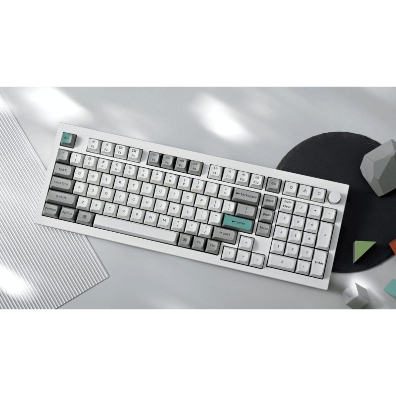 Keychron Q5 Max - Q5M-P1 - QMK VIA Wireless Custom Mechanical White Keyboard-Red Switch 96% US Layout