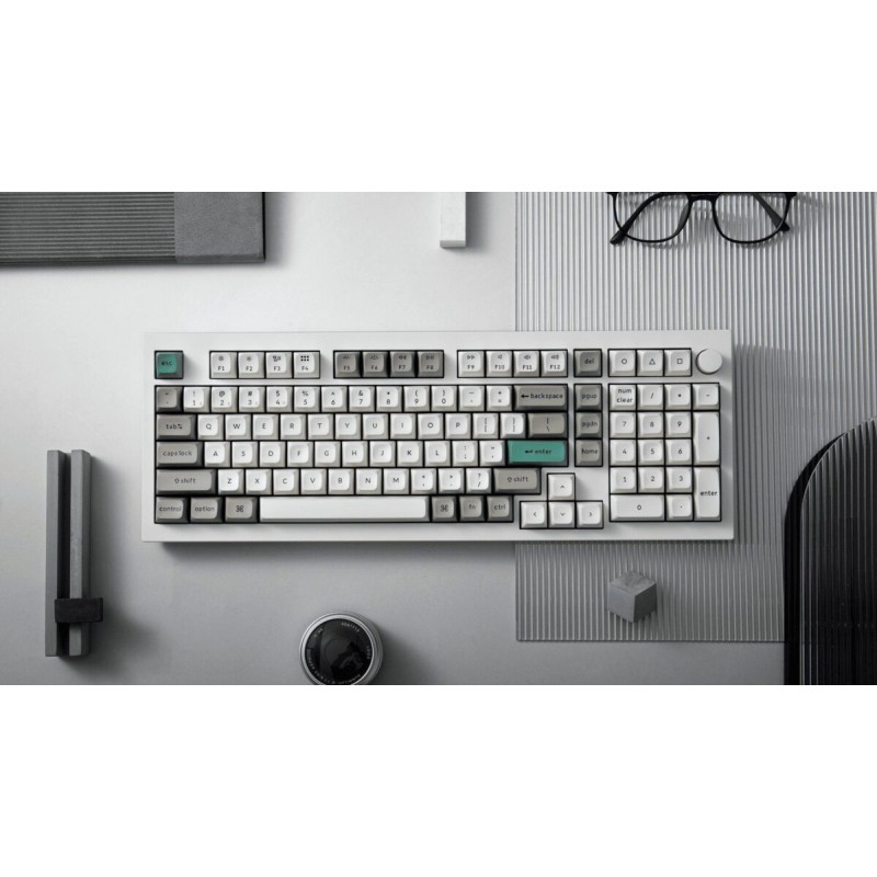 Keychron Q5 Max - Q5M-P1 - QMK VIA Wireless Custom Mechanical White Keyboard-Red Switch 96% US Layout