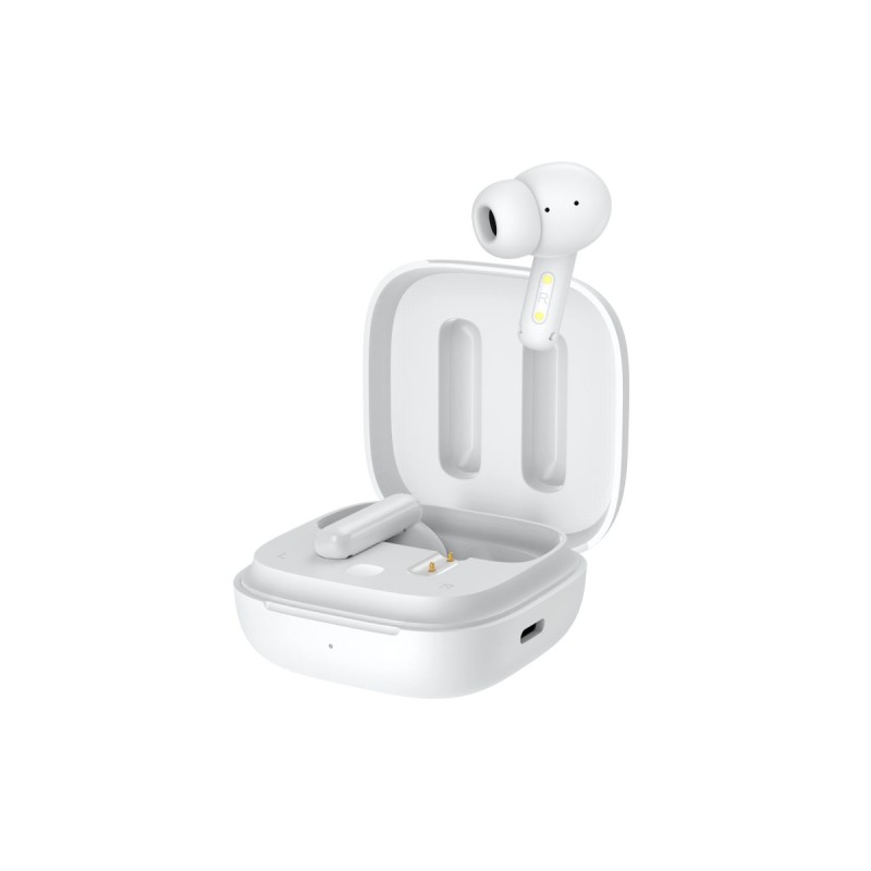 QCY ANC White - T13 - TWS 10mm Dynamic Driver, 4-mic 28dB ANC, Bluetooth 5.3, 7hr-30hr, 75ms latency