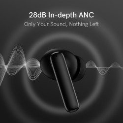 QCY ANC White - T13 - TWS 10mm Dynamic Driver, 4-mic 28dB ANC, Bluetooth 5.3, 7hr-30hr, 75ms latency