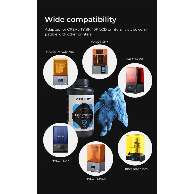 Creality LCD 8K High Precision UV Curable Resin - 3302190002 - Blue — Buy in Cyprus with Fast Delivery