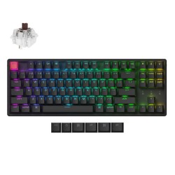 Keychron K8 V2 - K8X-J3 - QMK Wireless Mechanical Keyboard Brown Switch HotSwap RGB 80% US Lay Alum