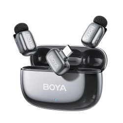 BOYA Mic - Mini 2 - Type-C Space Gray, 2,4GHz 2mic Wireless AI-ANC Mic w. Charging Box Mono stereo safety-tr