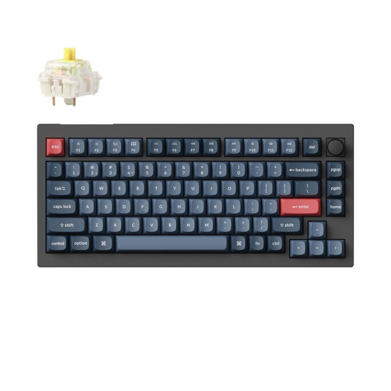 Keychron V1 Max - V1M-D4 - QMK VIA Wireless Custom Mechanical Keyboard Banana Switch RGB 75% US