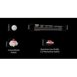 Keychron K1 V6 - K1X-B1 - QMK Wireless Mechanical Keyboard Red Switch RGB 80% US Layout — Buy in Cyprus with Fast Delivery