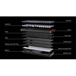 Keychron K2 HE - K2H-Q1 - Wireless Magnetic Hall Effect RGB Keyboard 75% US Special Edition Wood White