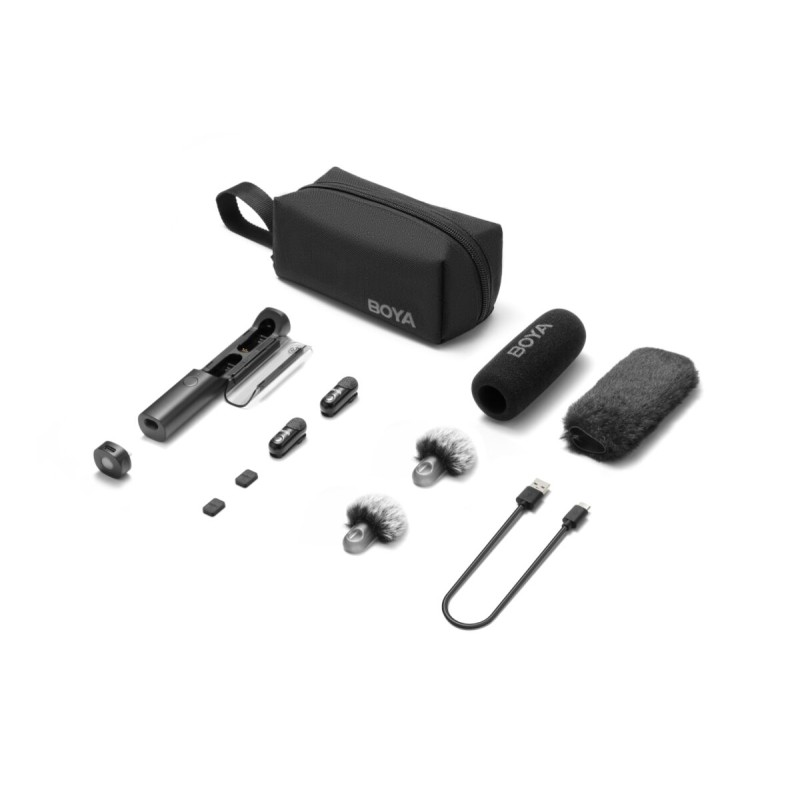 BOYA Magic - Type-C, USB-C Receiver Wireless Microphone 2 TX + 1 RX + charging Case — Buy in Cyprus with Fast Delivery