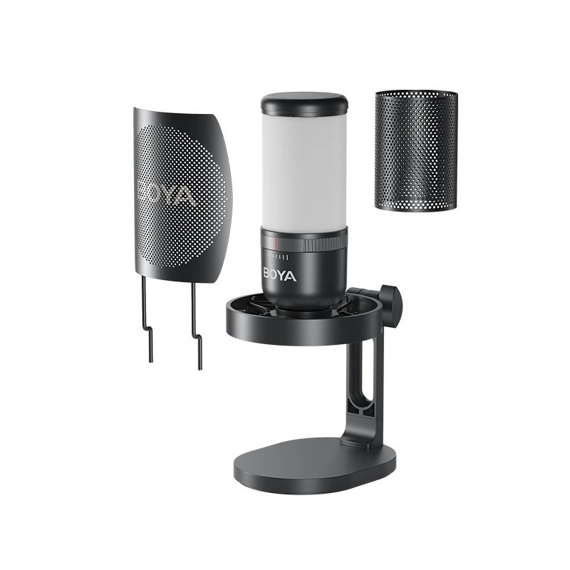 BOYA USB RGB Microphone Supercardioid with shockmount - BY-K3 - 2 zones RGB — Buy in Cyprus with Fast Delivery