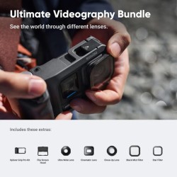 Insta360 Ultimate Videography Bundle Action Cam - Ace Pro 2 - 3 lenses, 2 filters, Xplorer grip pro kit