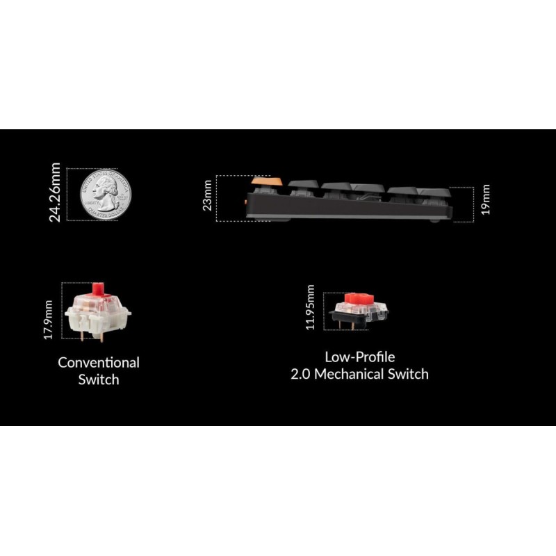 Keychron K3 V3 - K3X-B1 - QMK Wireless Mechanical Keyboard Red Switch RGB 75% US Layout — Buy in Cyprus with Fast Delivery