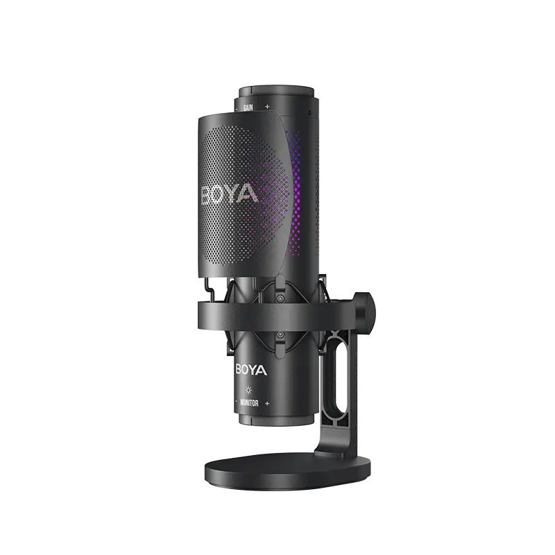 BOYA USB RGB Microphone - BY-K9 - 3 selectable patterns with shockmount (9 zones RGB) — Buy in Cyprus with Fast Delivery