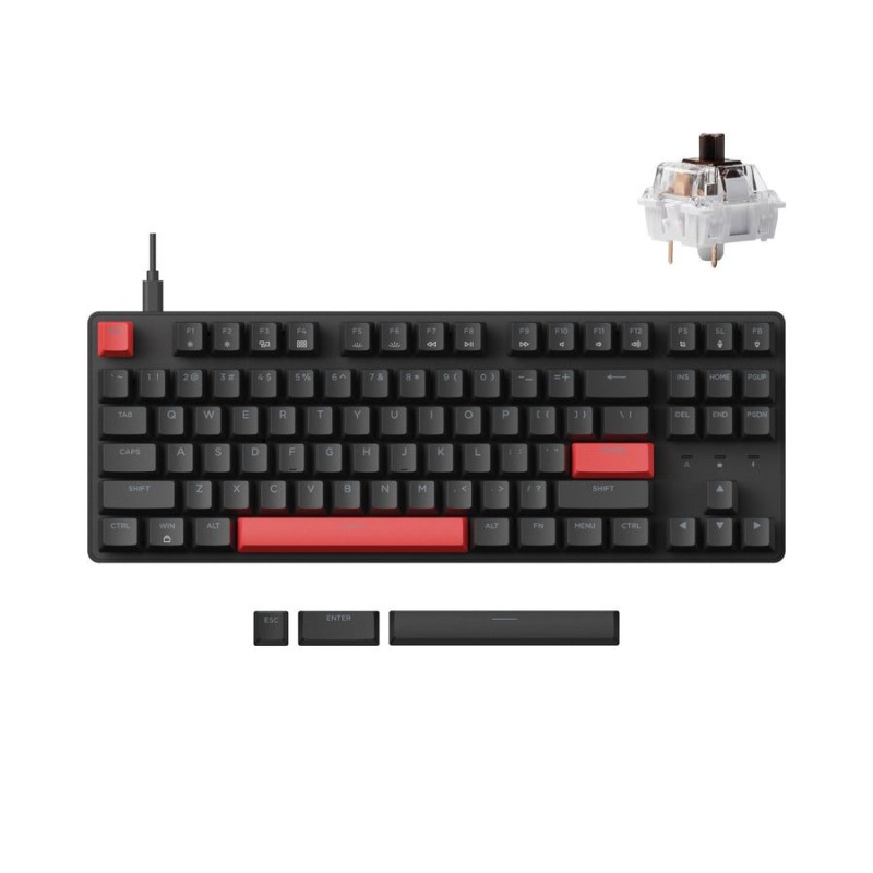 Lemokey X1 - X1-A3 - QMK VIA Wired TKL 80% Mechanical Keyboard - Brown Switch US Layout — Buy in Cyprus with Fast Delivery