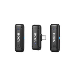 BOYA Wireless Microphone - BY-WM3T-U2 - 2.4GHz Mobile wireless mic For Android USB-C (2 transmitters, two person vlog)