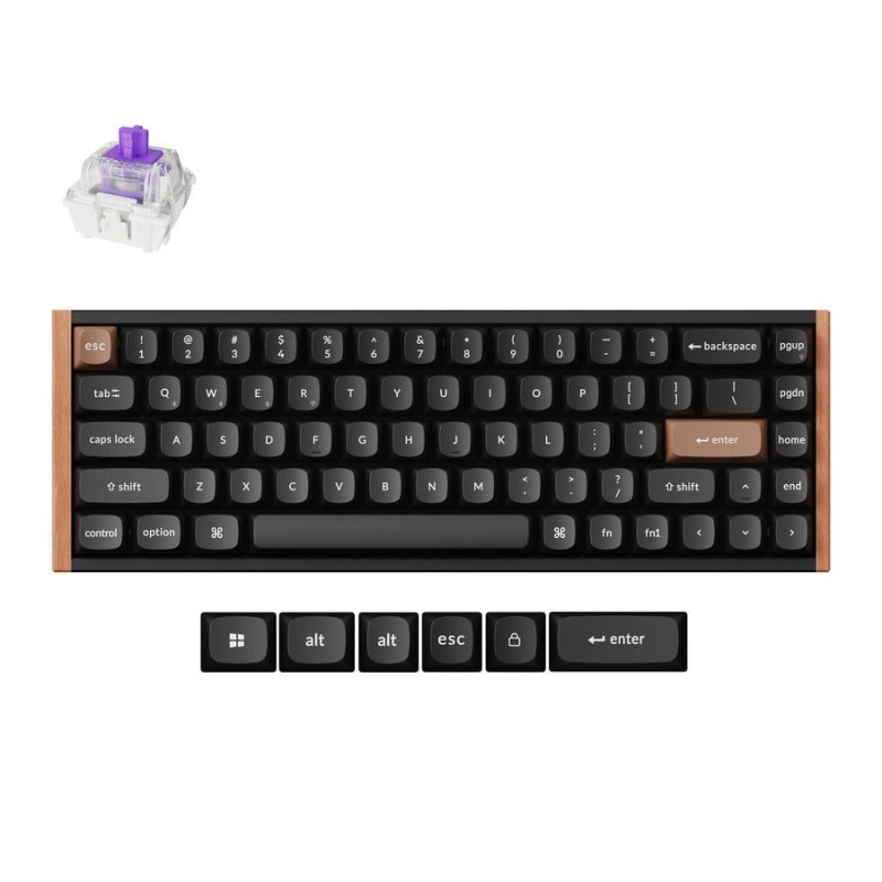 Keychron K6 HE - K6H-F1 - Special Wood Edition Wireless Magnetic Hall Effect RGB Keyboard 65% US