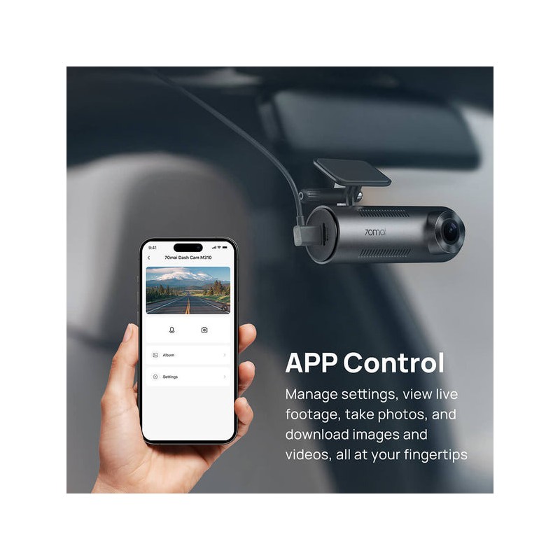 70mai Dash Cam - M310 - 1296P, 300mAh Car Camera — Buy in Cyprus with Fast Delivery