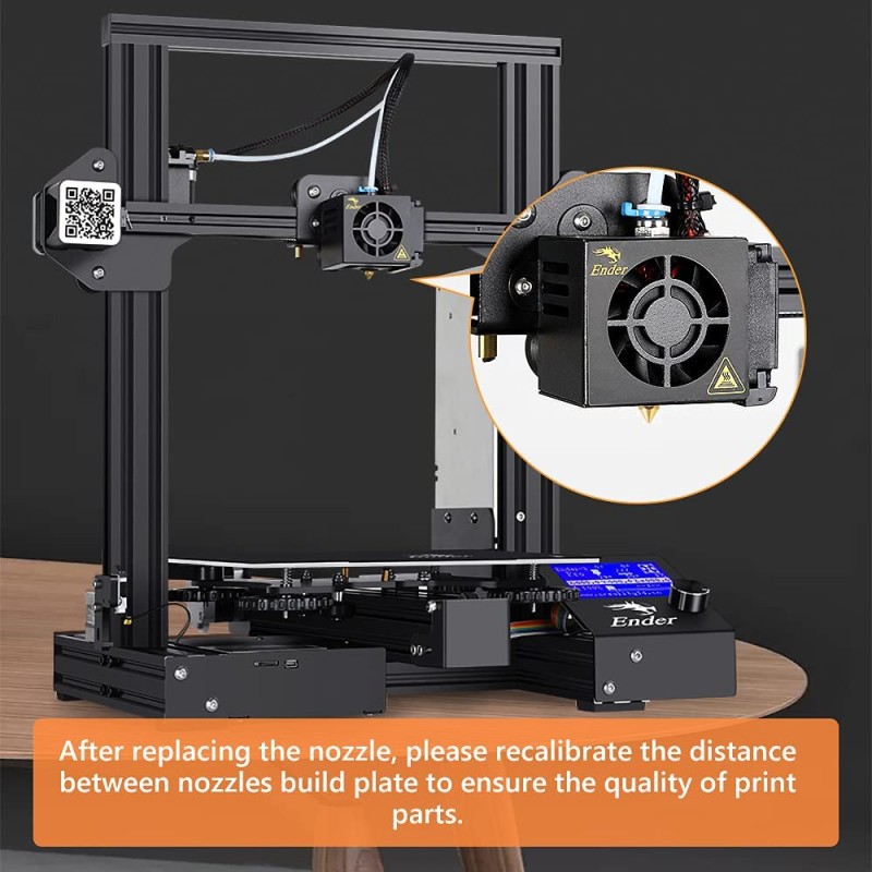 Creality Nozzles Kit - MK8 - 24 pcs 0.2mm, 0.3mm, 0.4mm, 0.5mm, 0.6mm, 0.8mm, 1.0mm — Buy in Cyprus with Fast Delivery