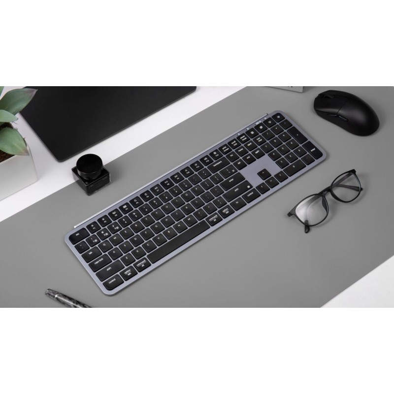 Keychron B6 Pro - B6P-K1 - Ultraslim Wireless BT Keyboard ZMK Online customization - Gray 100% US Layout