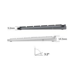 Keychron B6 Pro - B6P-K1 - Ultraslim Wireless BT Keyboard ZMK Online customization - Gray 100% US Layout