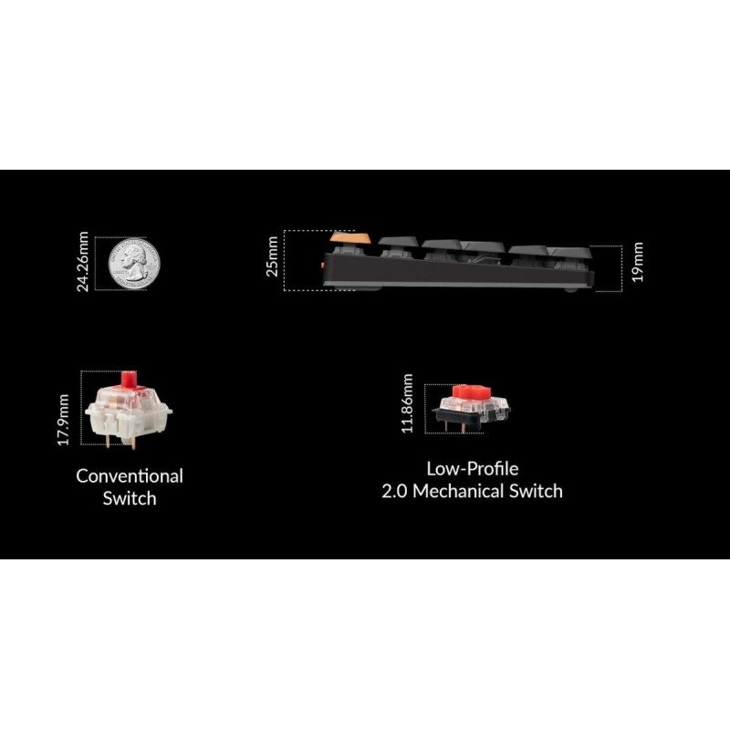 Keychron K5 V2 - K5X-B3 - QMK Wireless Mechanical Keyboard Brown Switch RGB 100% US Layout — Buy in Cyprus with Fast Delivery