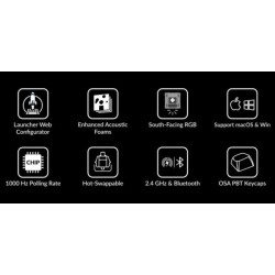 Keychron K8 Max - K8M-J1 - QMK Wireless Mechanical Keyboard Red Switch Hot-Swap 80% US Layout