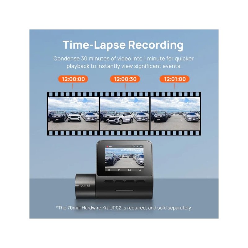 70mai Dash Cam - A200 - Dash Cam with Screen - 1080P 60FPS 130FOV 500mAh Car Camera — Buy in Cyprus with Fast Delivery