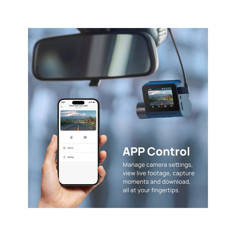 70mai Dash Cam - A200 - Dash Cam with Screen - 1080P 60FPS 130FOV 500mAh Car Camera — Buy in Cyprus with Fast Delivery
