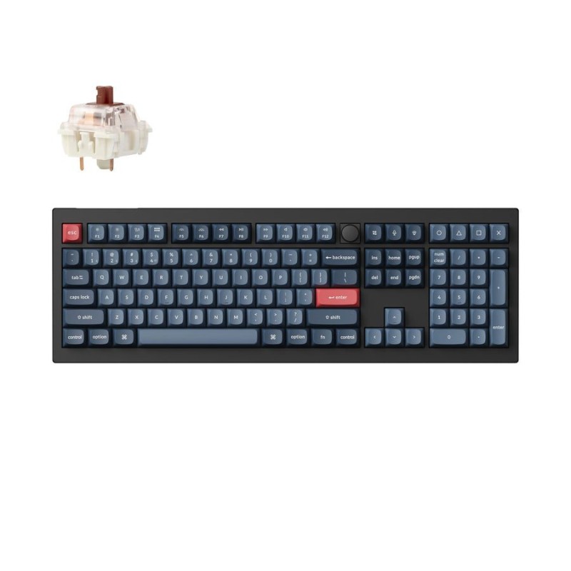 Keychron V6 Max - V6M-D3 - QMK VIA Wireless(BT 2,4 Wired) Custom Mechanical Keyboard Brown Switch 100%
