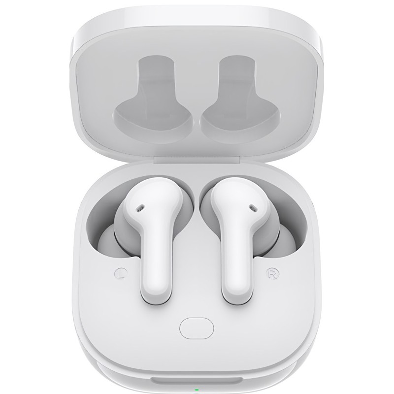 QCY Earbuds - T13 - TWS WHITE Dual Driver 4-mic noise cancel. True Wireless Earbuds - Quick Charge 380mAh